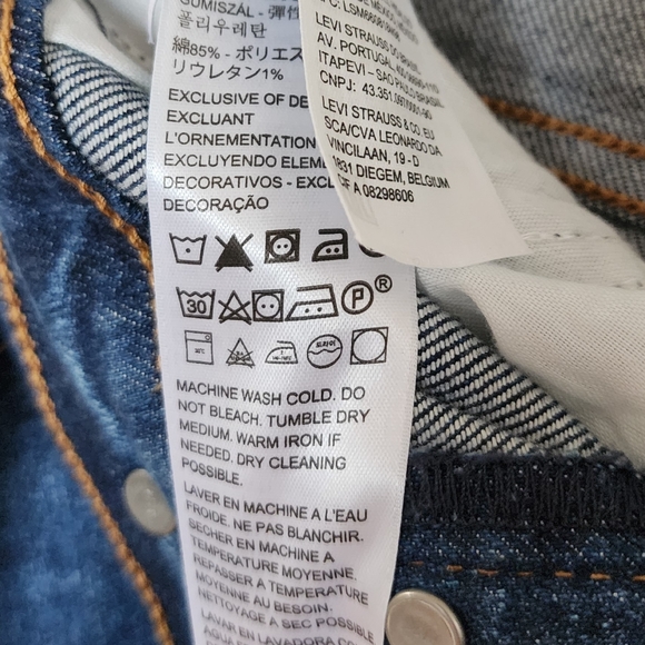 NWT Levi’s Wedgie Straight Jeans Dark Wash, 18W - Picture 6 of 6